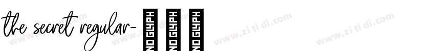 the secret regular字体转换